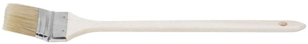 Кисть радиаторная, натуральная светлая щетина, деревянная ручка  3