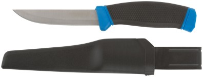 Нож строительный, нержавеющая сталь, прорезиненная ручка, лезвие 100 мм