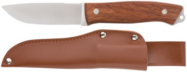 Нож туриста, нерж.сталь, деревянная ручка, лезвие 105 мм