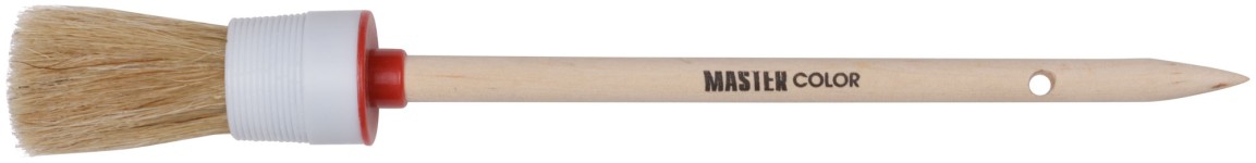 Круглая кисть, натур. щетина, 55% топс, деревянная ручка, Ø25 мм