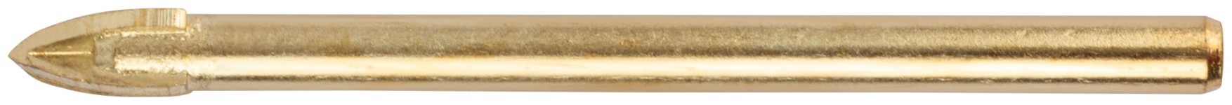 Сверло по кафелю и стеклу, 4 режущие кромки, титановое покрытие  6х60 мм