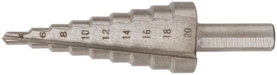 Сверло ступенчатое HSS ( Р6М5 ) по металлу, 9 ступеней, 4-20 мм