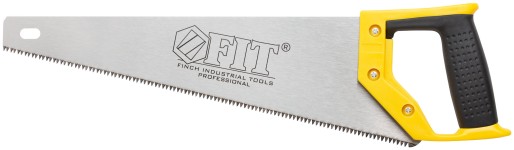 Ножовка по дереву, средний каленый зуб 7 ТPI, 3D заточка, пласт.прорезиненная ручка, Профи 400 мм