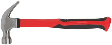 Молоток-гвоздодер, фиброглассовая усиленная ручка 27 мм, 450 гр.