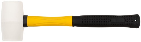 Киянка резиновая белая, фиберглассовая ручка 45 мм ( 230 гр )