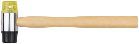 Молоток-киянка сборочный пластиковый, деревянная ручка 35 мм