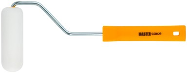 Ролик, ядро 35 мм, пенополиэстер, мелкопористый, ручка 27 см, желт., 100 мм