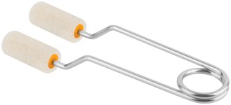 Ролик специальный для решеток, арматур, оград,  ядро 15 мм, 100% велюр, ворс 5 мм, ручка двойная 22 см, 50 мм (2 шт.)