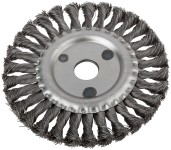 Корщетка-колесо, посадочный диаметр 22,2 мм, стальная витая проволока 150 мм