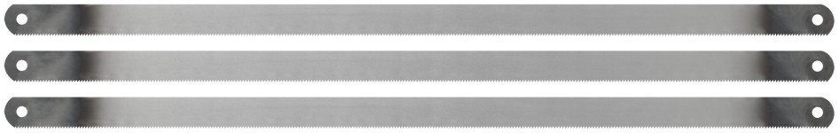 Полотна ножовочные по металлу 300х12 мм,  инструментальная сталь, 3 шт. ( 24 ТPI ), ПВХ конверт