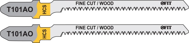 Полотна по дереву, HCS, остроконечные зубья, 82/56/1,4 мм (Т101AO),2 шт.