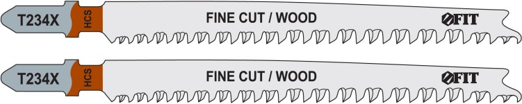 Полотна по дереву, HCS, шлифованные под свободным углом зубья, 116/91 мм, переменный шаг (T234X), 2 шт.