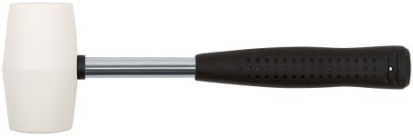 Киянка резиновая белая, металлическая ручка 40 мм ( 230 гр )