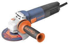 MAX-PRO Шлифмашина угловая 800 Вт, 11000 об/мин, кожух 125 мм, антивибрационная ручка, дополнительные щетки, 1,95 кг, кор.