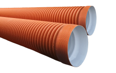 Труба канализационная д.315/368 мм с раструбом (рыжая) SN6