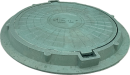 Люк легкий полимерно-песчаный зеленый, 1,5тн