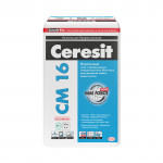 Клей для плитки, керамогранита и камня Ceresit CM16 Эластичный серый 25 кг