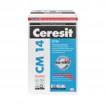 Клей для плитки, керамогранита и камня Ceresit CM14 Extra Серый 25 кг
